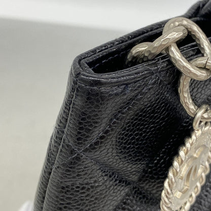 Chanel Tote Bag Reissue Caviar Leather Black Silver — view 7