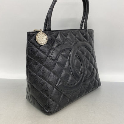 Chanel Tote Bag Reissue Caviar Leather Black Silver — view 2