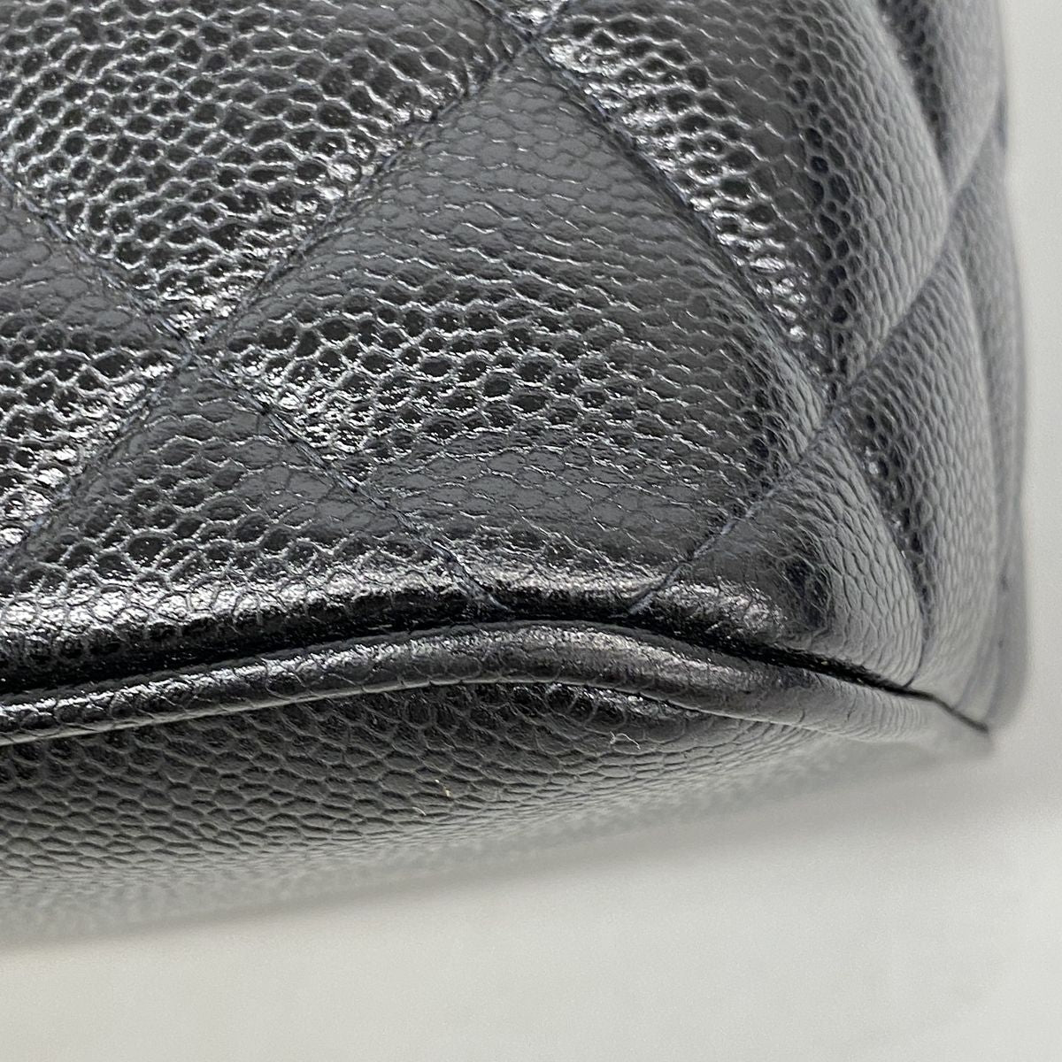 Chanel Tote Bag Reissue Caviar Leather Black Silver — view 6