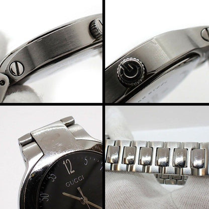 Gucci Watch Round Date Black Dial SS Quartz Analog — view 5