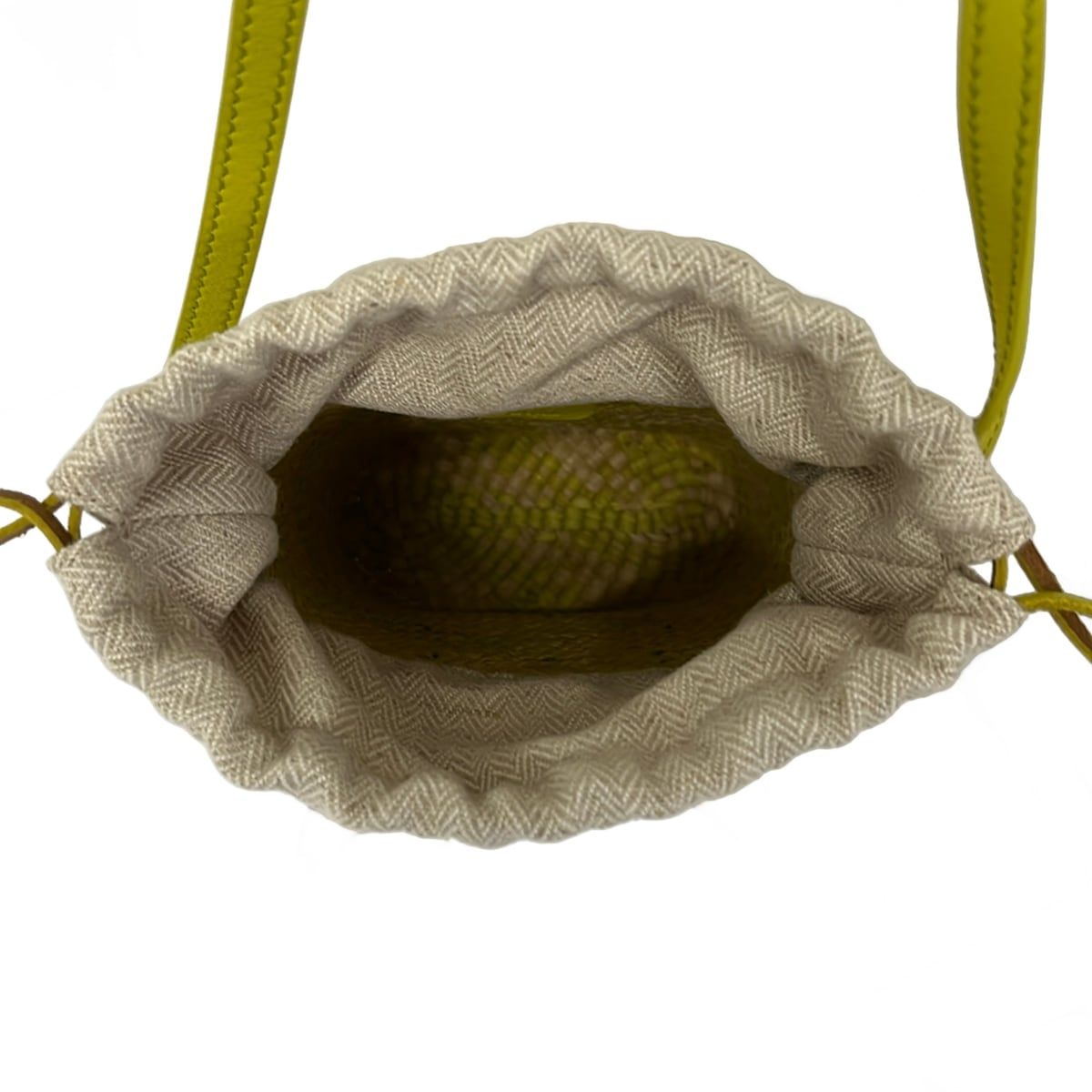 Loewe Shoulder Bag Beige Light Green Drawstring Leather — view 7