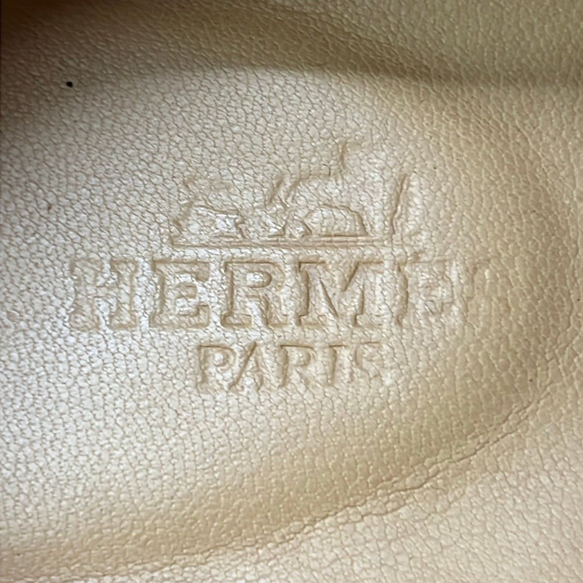 Hermes Shoes Evelyne Gold Leather — view 5
