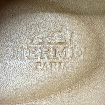 Hermes Shoes Evelyne Gold Leather — view 5