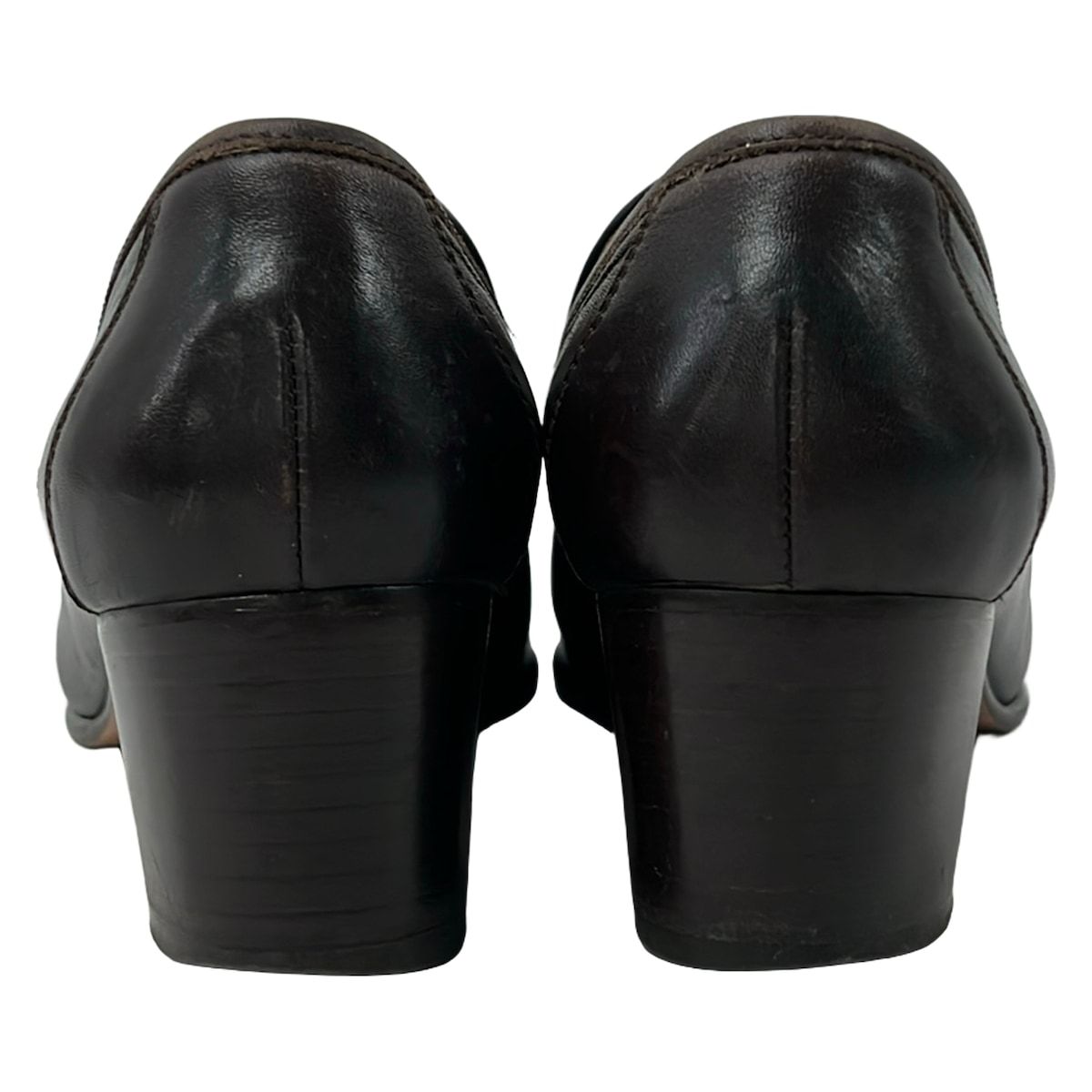 Hermes Pumps Dark Brown Leather Heels — view 3