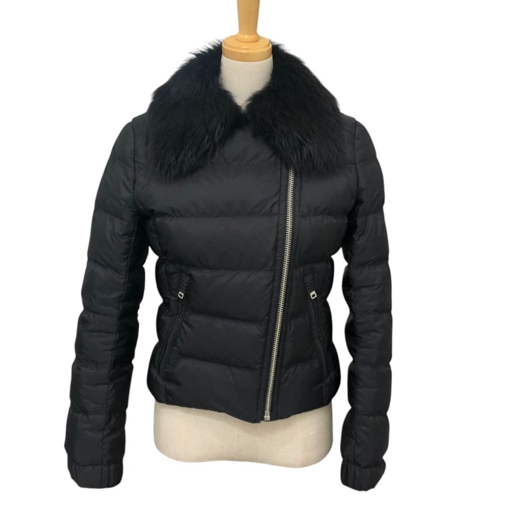 Prada Down Jacket Triangle Logo Nylon Black