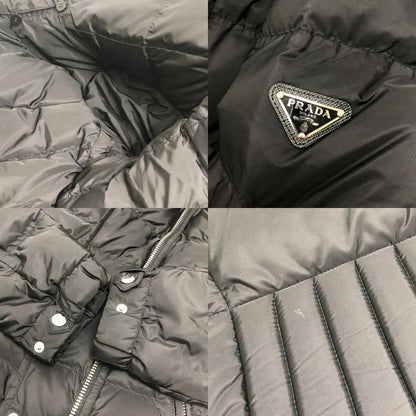 Prada Down Jacket Triangle Logo Nylon Black — view 8