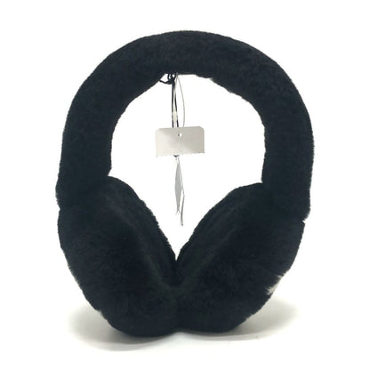 Chanel Ear Muffs CC Logo Shearling Black — view 2