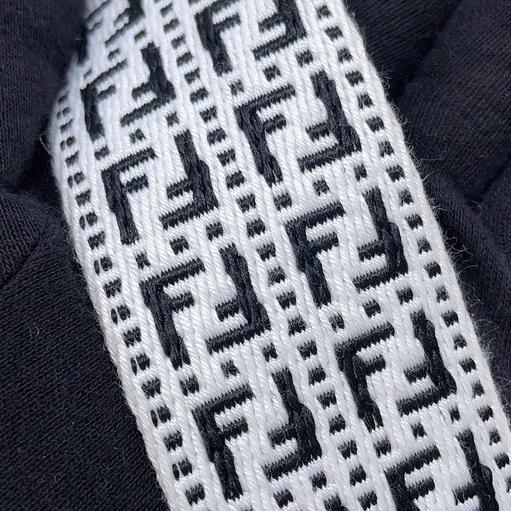 Fendi Shoulder Strap Zucca FF Logo You Canvas White Black — view 5