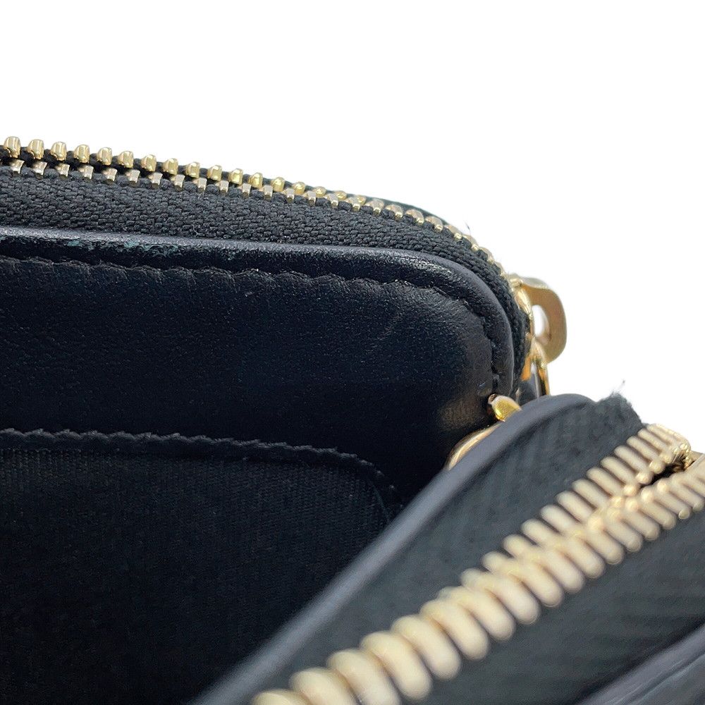 Chanel Chain Wallet CC Filigree Caviar Leather Black Shoulder Bag — view 8