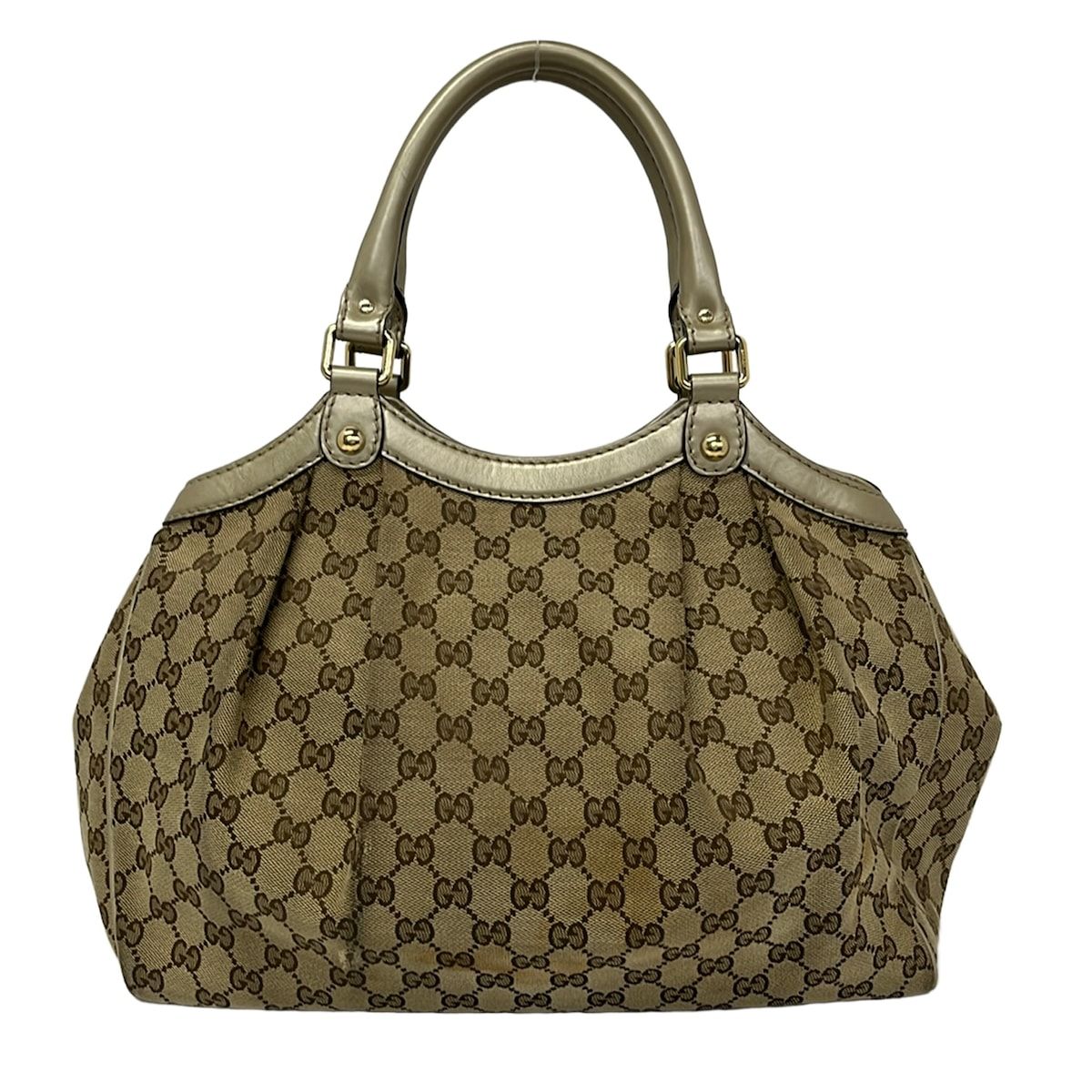 Gucci Tote Bag Sukey Light Brown Dark Gold Leather — view 3
