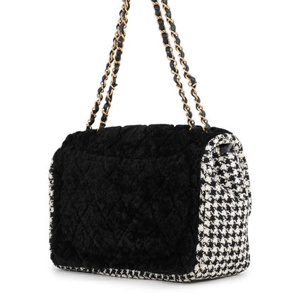 Chanel Chain Shoulder Bag Quilted CC Logo Paris 31 Louis Cambon Shearling Sheep — view 2