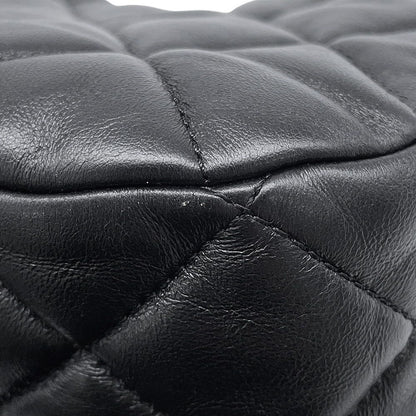Chanel Chain Shoulder Bag Quilted CC Logo Lambskin 2-Way Black — view 7