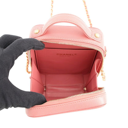 Chanel Chain Shoulder Bag CC Filigree Vanity Caviar Leather — view 5