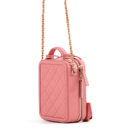 Chanel Chain Shoulder Bag CC Filigree Vanity Caviar Leather — view 2