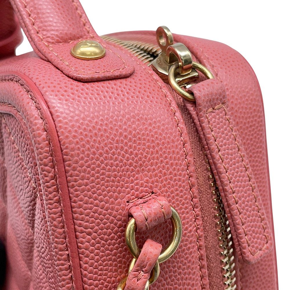 Chanel Chain Shoulder Bag CC Filigree Vanity Caviar Leather — view 6
