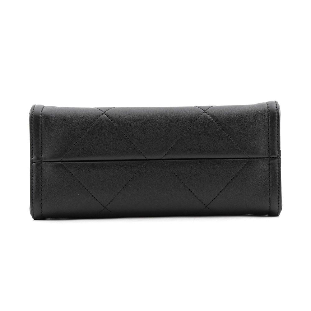 Chanel Chain Shoulder Bag Shopping Quilted CC Logo Lambskin Black — view 3