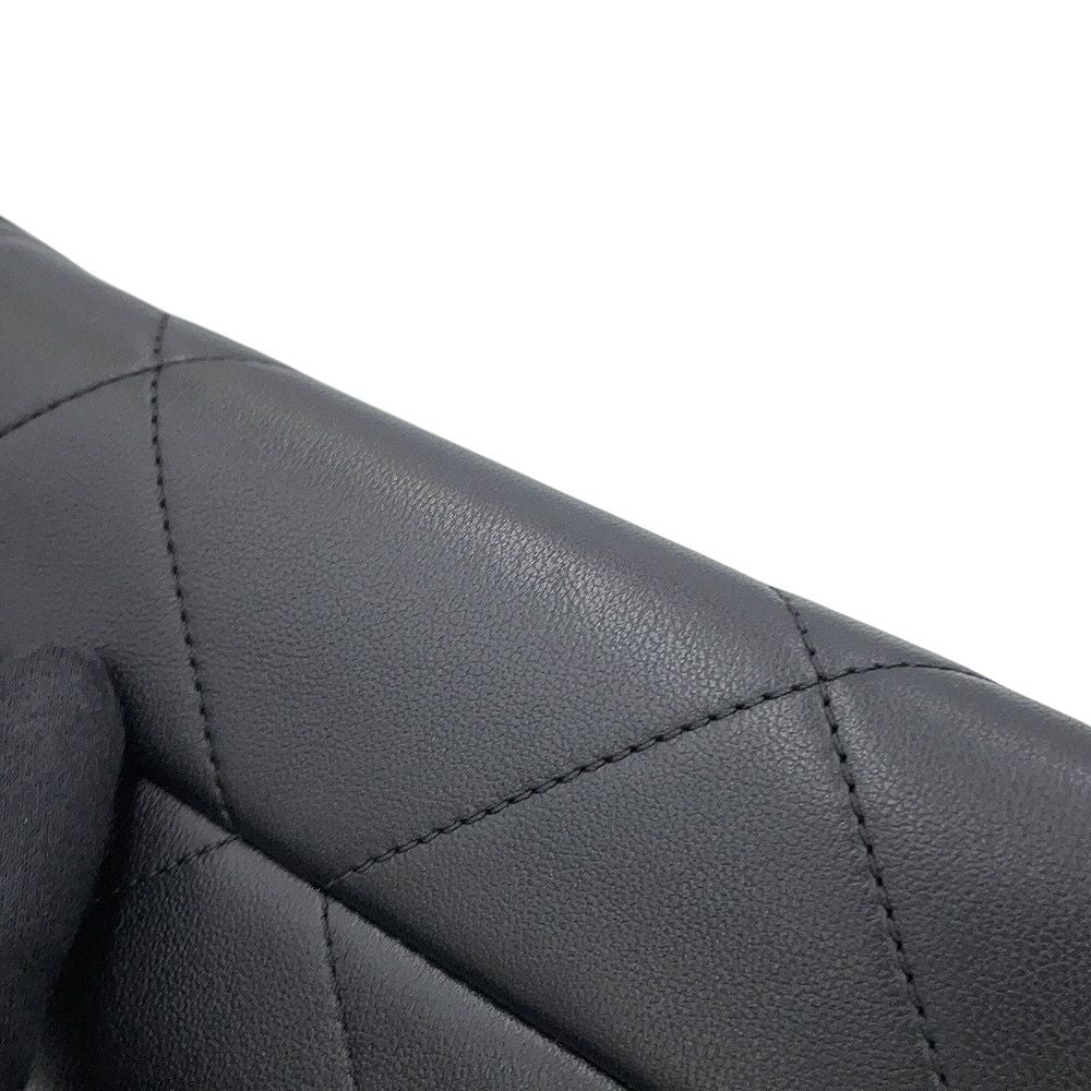 Chanel Chain Shoulder Bag Shopping Quilted CC Logo Lambskin Black — view 7
