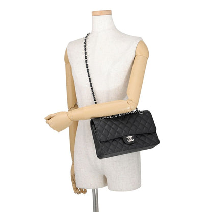 Chanel Chain Shoulder Bag Quilted 25 CC Logo Caviar Leather Double Black — view 5