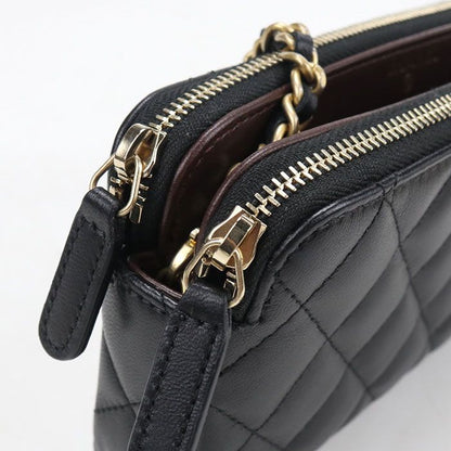 Chanel Quilted Chain Wallet Lambskin Shoulder Bag — view 7