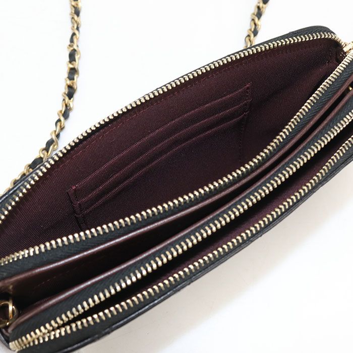 Chanel Quilted Chain Wallet Lambskin Shoulder Bag — view 4