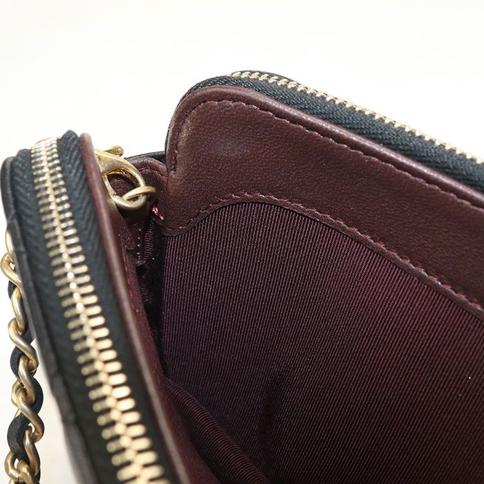 Chanel Quilted Chain Wallet Lambskin Shoulder Bag — view 8