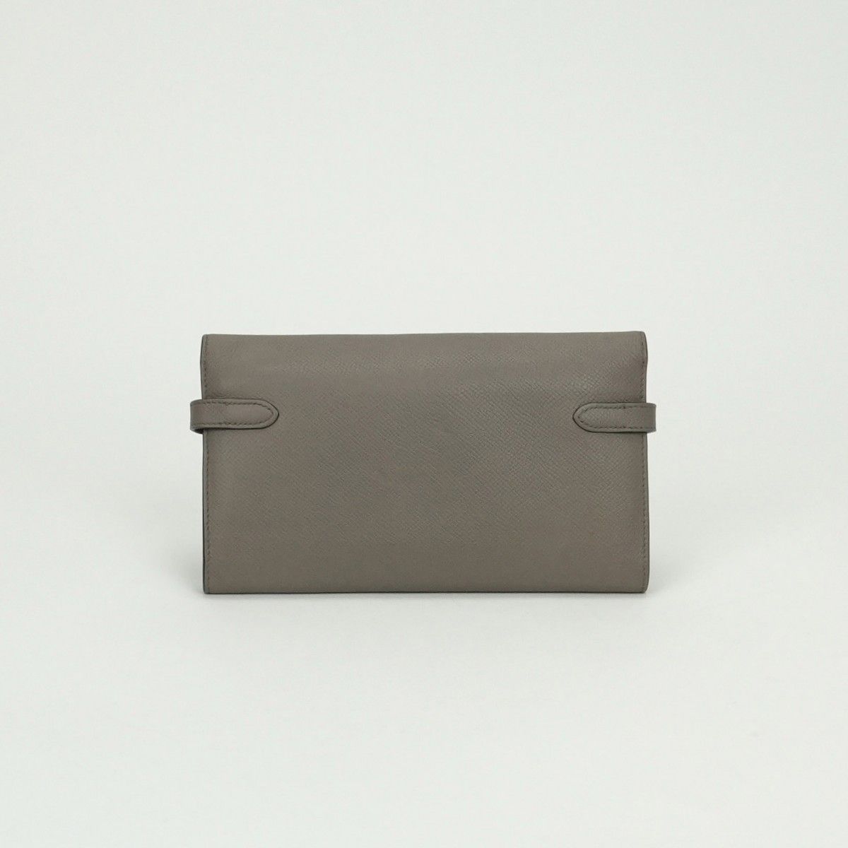 Hermes Kelly Wallet Epsom Etain Gray Silver Veau — view 2