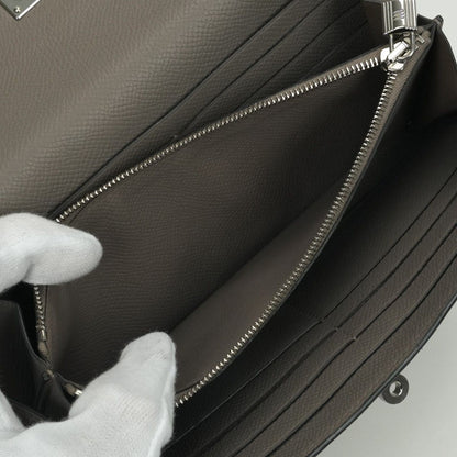 Hermes Kelly Wallet Epsom Etain Gray Silver Veau — view 8