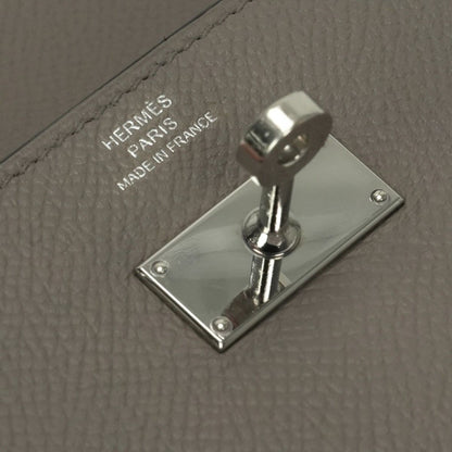 Hermes Kelly Wallet Epsom Etain Gray Silver Veau — view 6