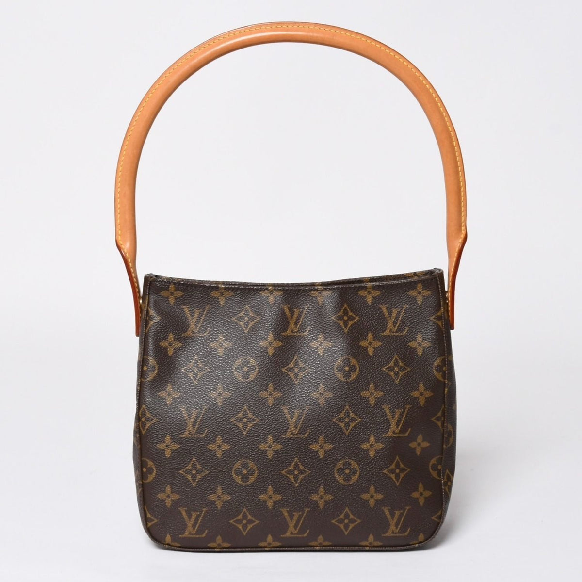 Louis Vuitton Monogram Looping MM Bag Vachetta Leather Brown Gold — view 2