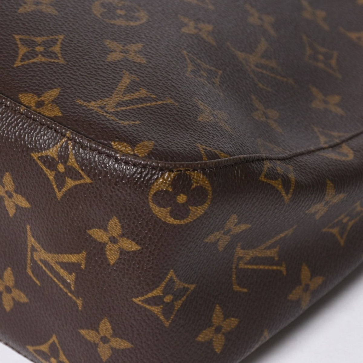 Louis Vuitton Monogram Looping MM Bag Vachetta Leather Brown Gold — view 6