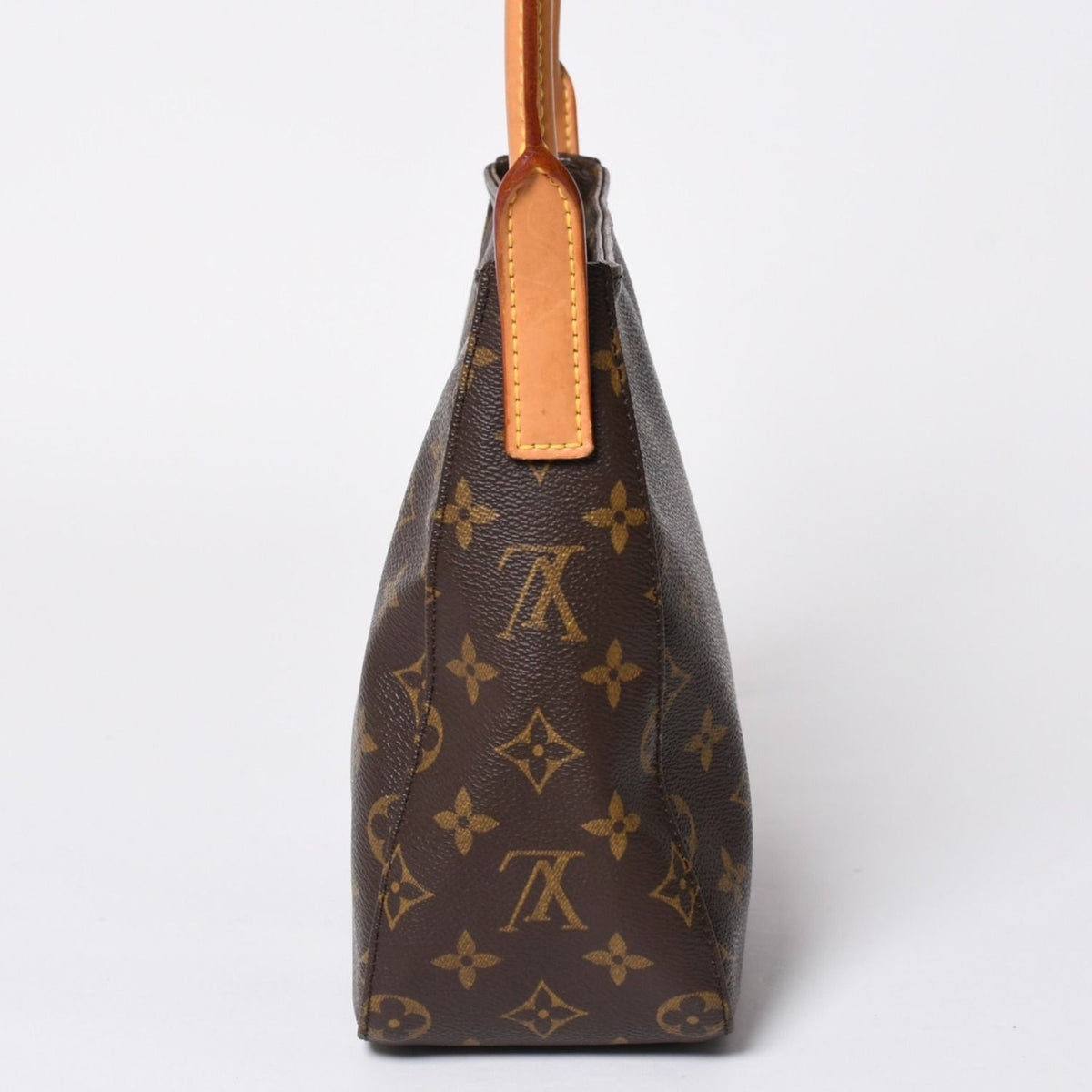Louis Vuitton Monogram Looping MM Bag Vachetta Leather Brown Gold — view 4