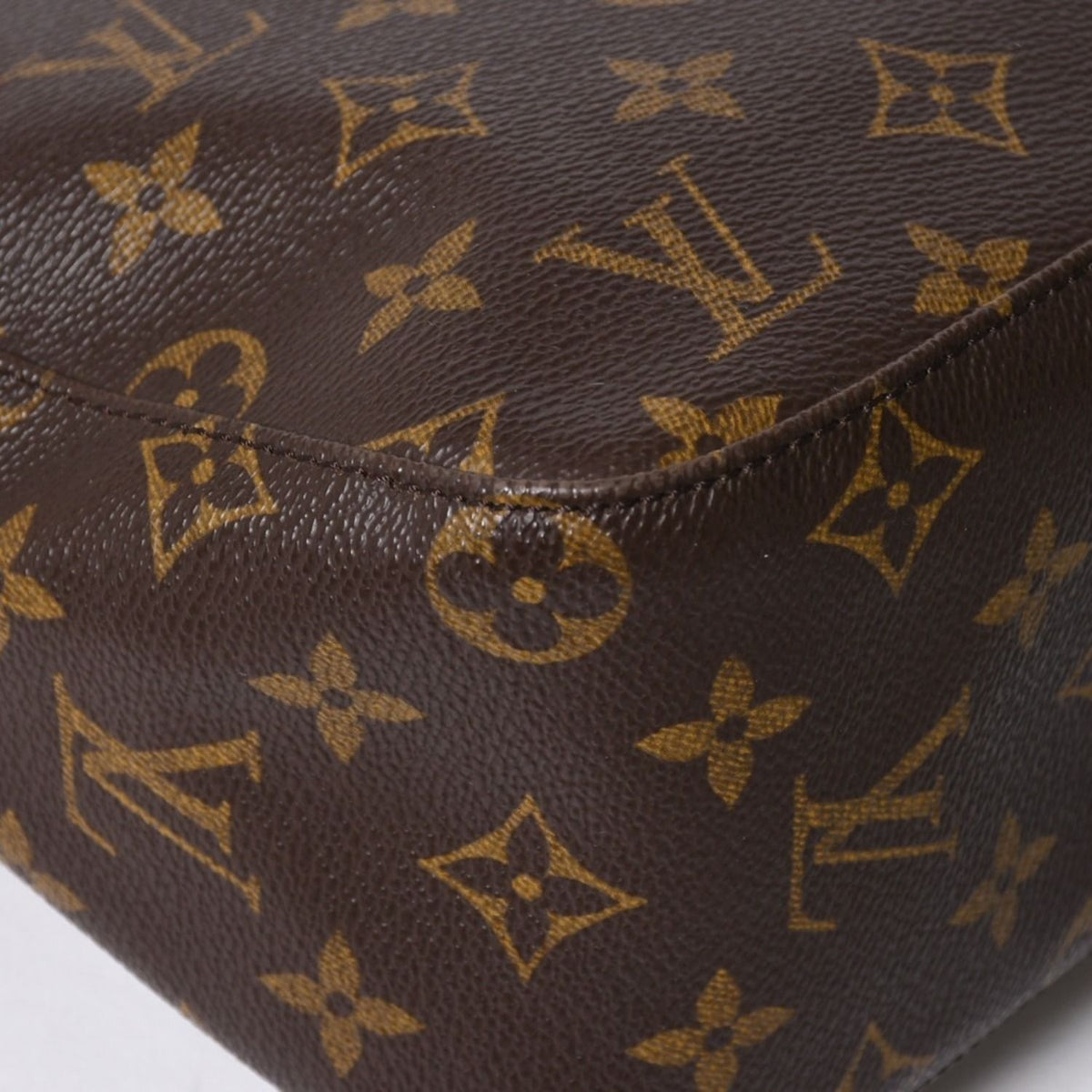 Louis Vuitton Monogram Looping MM Bag Vachetta Leather Brown Gold — view 7