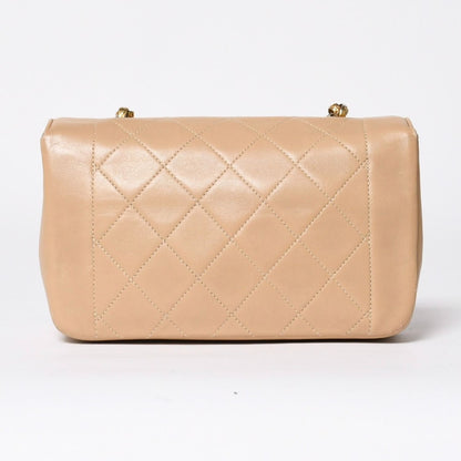 Chanel S Flap S Chain Shoulder Bag CC Logo Lambskin Beige Gold — view 2