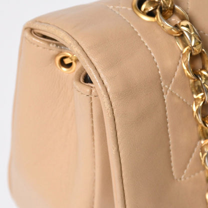 Chanel S Flap S Chain Shoulder Bag CC Logo Lambskin Beige Gold — view 6