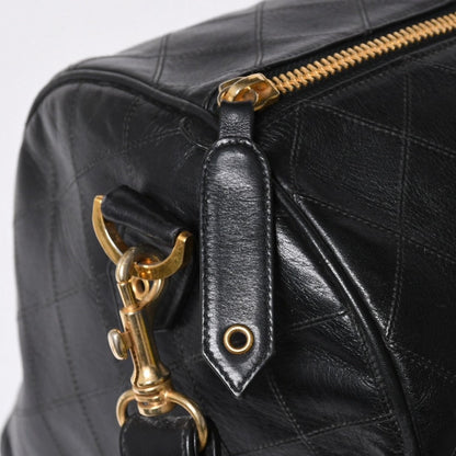 Chanel Bicolor Boston Bag CC Logo 2-Way Quilted Gold — view 6
