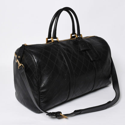 Chanel Bicolor Boston Bag CC Logo 2-Way Quilted Gold — view 3