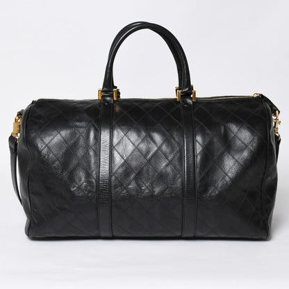 Chanel Bicolor Boston Bag CC Logo 2-Way Quilted Gold — view 2