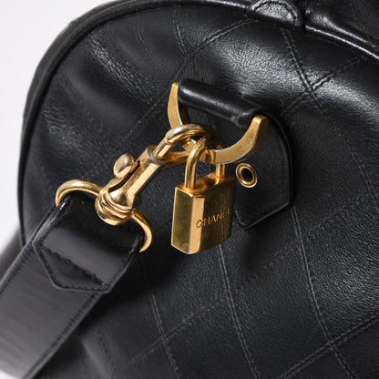 Chanel Bicolor Boston Bag CC Logo 2-Way Quilted Gold — view 5