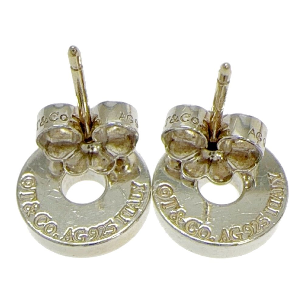 Tiffany & Co Silver 1837 Circle Earrings — view 4