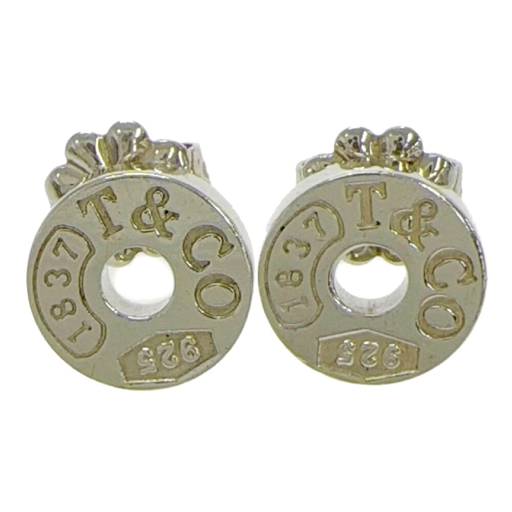 Tiffany & Co Silver 1837 Circle Earrings