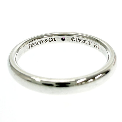 Tiffany & Co Silver Stacking Band Ring Pink — view 6