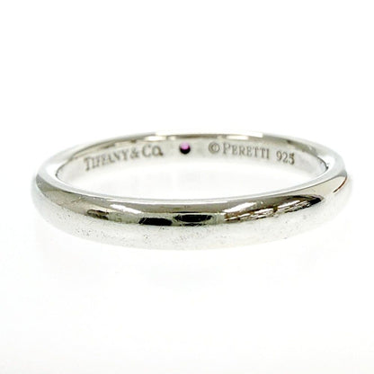 Tiffany & Co Silver Stacking Band Ring Pink — view 3