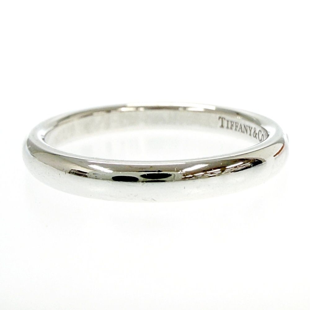 Tiffany & Co Silver Stacking Band Ring Pink — view 4