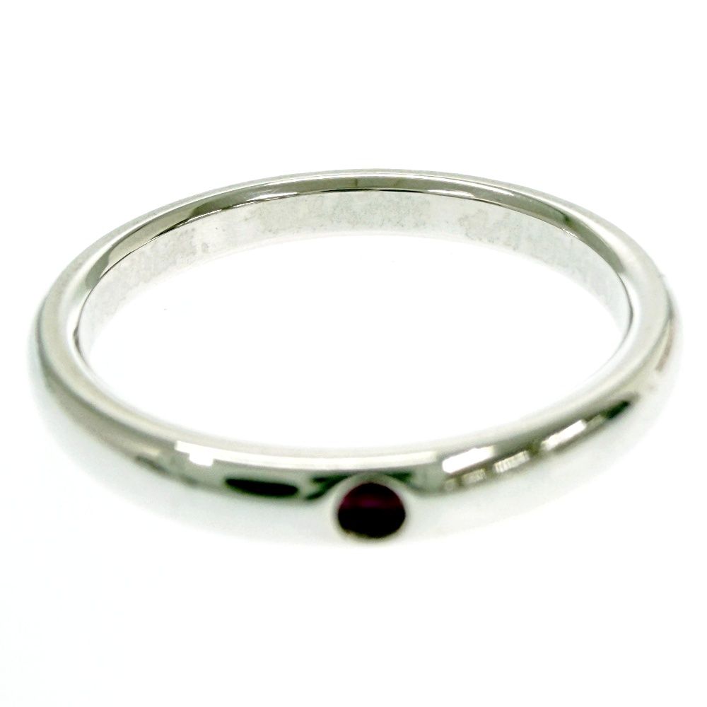 Tiffany & Co Silver Stacking Band Ring Pink — view 5