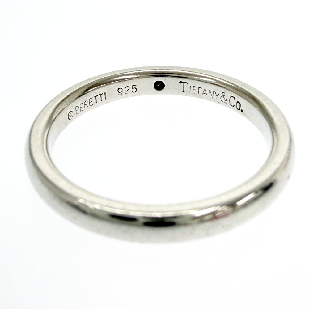 Tiffany & Co Silver Stacking Band Ring Green — view 6