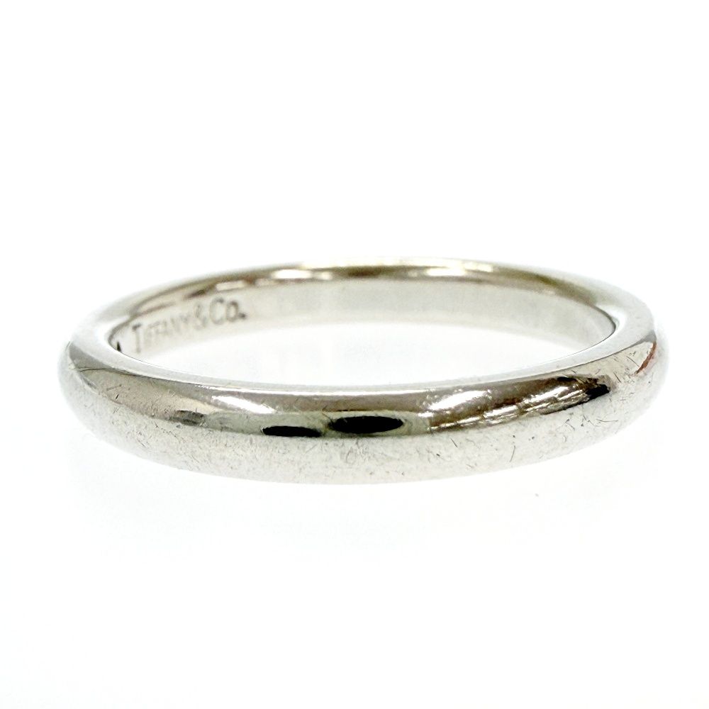 Tiffany & Co Silver Stacking Band Ring Green — view 2