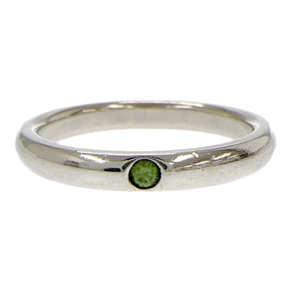 Tiffany & Co Silver Stacking Band Ring Green