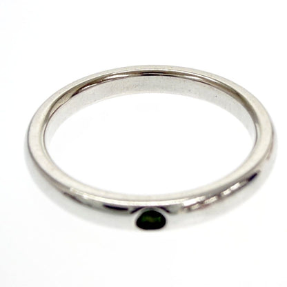 Tiffany & Co Silver Stacking Band Ring Green — view 5