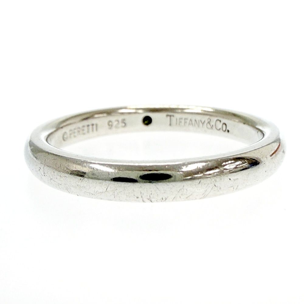 Tiffany & Co Silver Stacking Band Ring Green — view 3