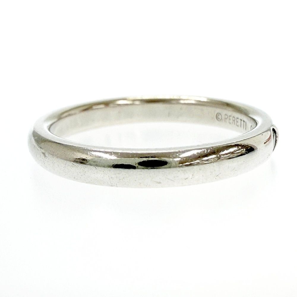 Tiffany & Co Silver Stacking Band Ring Green — view 4